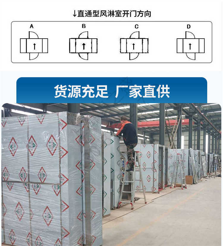 上海鴻之盛全自動噴淋凈化除塵風淋室-廠家倉庫