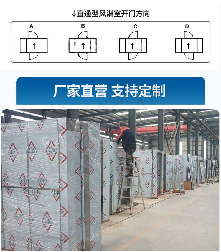 上海鴻之盛潔凈車間卷簾門風淋室-廠家倉庫